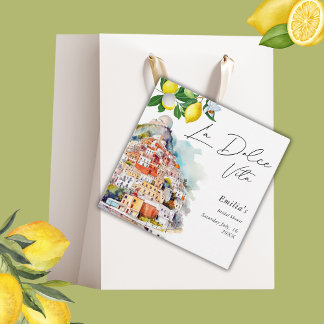 Étiquettes Cadeau La Dolce Vita Fête de Mariage Estivale Italienne