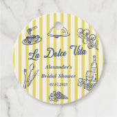 Étiquettes Cadeau La Dolce Vita Fête de Mariage Italienne  (Devant)