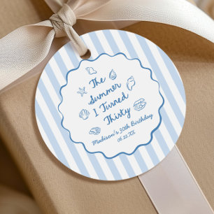 Étiquettes Cadeau La fête d'anniversaire de mes 30 ans l'été de mes