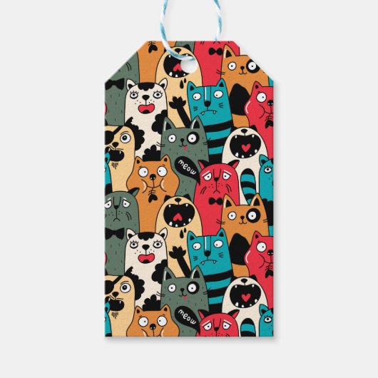 Étiquettes-cadeau La foule de chats (Devant)