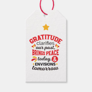 Étiquettes-cadeau La gratitude clarifie notre passé – Art Inspirant