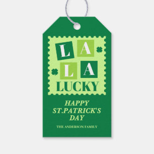 Étiquettes-cadeau La La Lucky Saint-Patrick