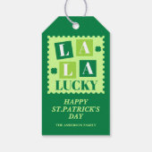 Étiquettes-cadeau La La Lucky Saint-Patrick (Dos)
