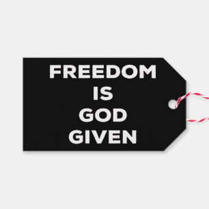 Étiquettes-cadeau La liberté est donnée par Dieu