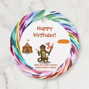 Étiquettes Cadeau La magie du singe en ballon de Spike