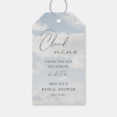 Étiquettes-cadeau La mariée est sur un nuage neuf Shower de mariage  (Dos)