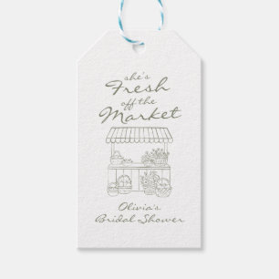 Étiquettes-cadeau La mariée fraîchement débarquée du marché