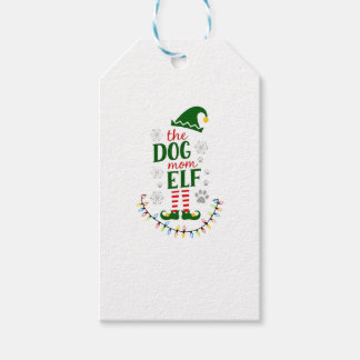 Étiquettes-cadeau La mère de chien elfe Noël drôle amateur de chiens