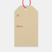 Étiquettes-cadeau La paix des rennes de Noël sur Terre (Dos)