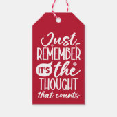 ÉTIQUETTES-CADEAU LA PENSÉE QUI COMPTE DES NOËL AMUSANTS ROUGE (Devant)