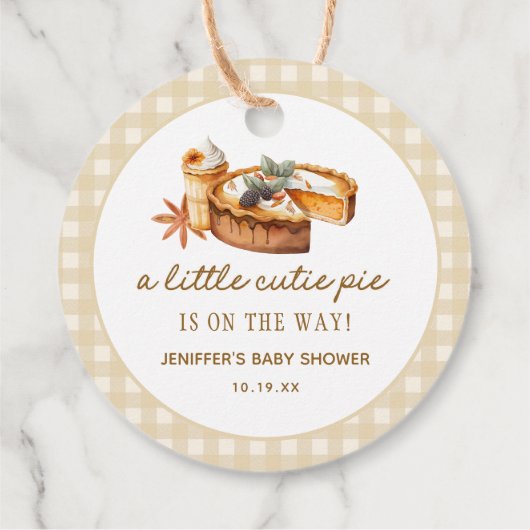 Étiquettes Cadeau La Petite Cutie Pie citrouille Est Sur Le Chemin B (Dos)