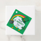 Étiquettes Cadeau La Saint-Patrick - Arc-en-ciel Trèfle Vert (En situation)