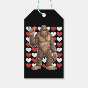 Étiquettes-cadeau La Saint-Valentin Bigfoot Cœurs Drôles d'amour Sas