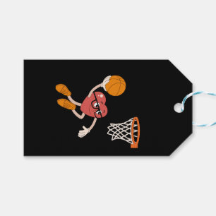 Étiquettes-cadeau La Saint-Valentin Cœur Plongeant Basket-ball Migno