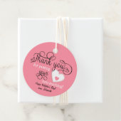 Étiquettes Cadeau La Saint-Valentin du professeur saumon rose (En situation)