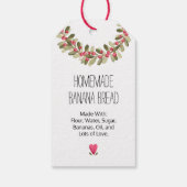 Étiquettes-cadeau La verdure des fêtes à l'aquarelle 💖🎄 Cuite avec (Dos)