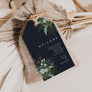 Étiquettes-cadeau La verdure et la feuille d'or   Bienvenue aux Mari