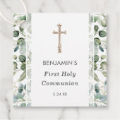 Étiquettes Cadeau La verdure | Première Invitation à la communion (Devant)