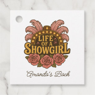 Étiquettes Cadeau La vie de girl rétro glamour pour l'enterrement de