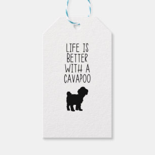 Étiquettes-cadeau La vie est meilleure avec un Cavapoo