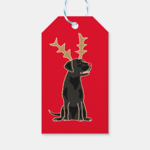 Étiquettes-cadeau Laboratoire noir drôle avec Noël d'andouillers d