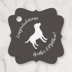 Étiquettes Cadeau Labrador Baby shower de chien Laboratoire gris Neu