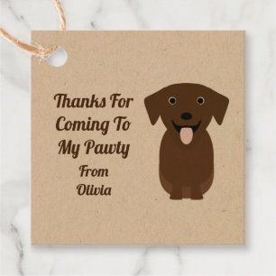 Étiquettes Cadeau Labrador retriever Chien Tags cadeaux, Kids Party