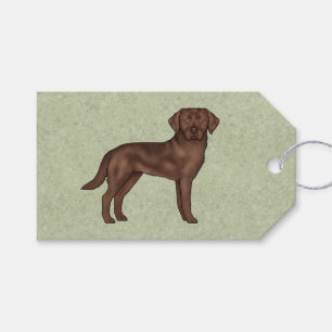 Étiquettes-cadeau Labrador Retriever Chocolat Labrador Brun Chien Ve