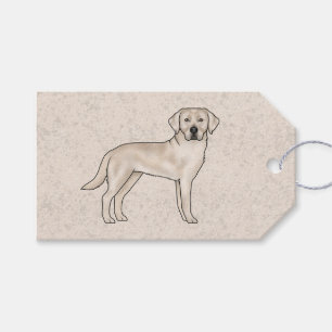 Étiquettes-cadeau Labrador Retriever crème anglais Chien de dessin a