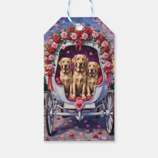 Étiquettes-cadeau Labrador Saint-Valentin (Devant)