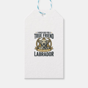 Étiquettes-cadeau Labrador Vrai Ami Conception Vintage Amateur de Ch