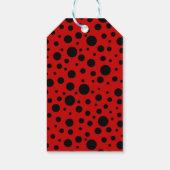 Étiquettes-cadeau Ladybug Red Black Frame Pois Merci (Dos)