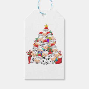 Étiquettes-cadeau Laideur de vache de Noël