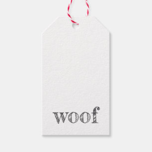 Étiquettes-cadeau laine typographie amoureux des chiens pattes d'abo