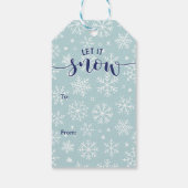 Étiquettes-cadeau Laisse-Le Neiger ! Flèches bleues (Dos)