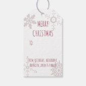 Étiquettes-cadeau Laisser Il Snowflake De Neige Personnalisé De (Dos)