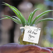 Étiquettes Cadeau Laisser L'Amour Croître, Élégant Rustique Moderne