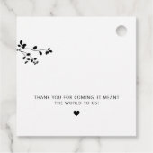 Étiquettes Cadeau Laisser L'Amour Croître, Élégant Rustique Moderne (Dos)