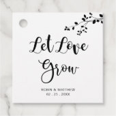 Étiquettes Cadeau Laisser L'Amour Croître, Élégant Rustique Moderne (Devant)