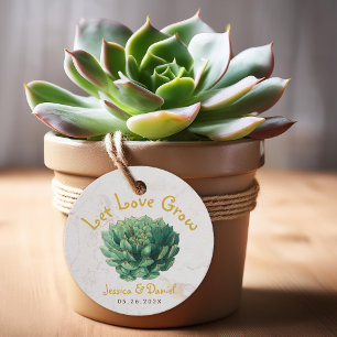 Étiquettes Cadeau Laisser L'Amour Croître Succulent Mariage Faveurs