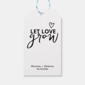 Étiquettes-cadeau Laisser l'amour grandir minimaliste Mariage (Devant)