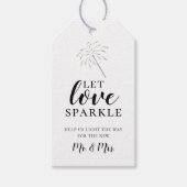 Étiquettes-cadeau Laisser l'amour Sparkle Sparkler Envoyer (Devant)