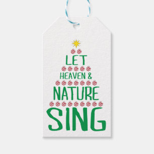 Étiquettes-cadeau Laisser le ciel et la nature chanter X-mas Tree Im