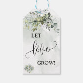 Étiquettes-cadeau Laisser Love Grow plante cadeau Eucalyptus succule (Devant)