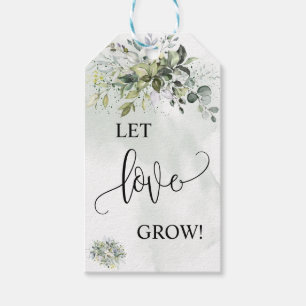 Étiquettes-cadeau Laisser Love Grow plante cadeau Eucalyptus succule