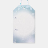 Étiquettes-cadeau Laisser Neige Bleu Fête de Flocon de neige (Dos)