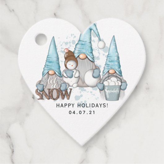 Étiquettes Cadeau Laisser neiger les nègres nordiques (Devant)