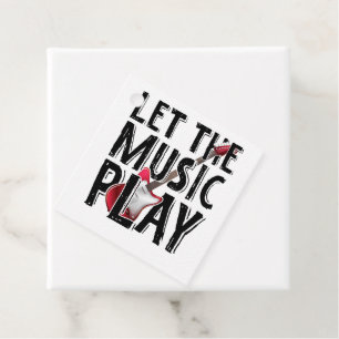 Étiquettes Cadeau Laissez La Musique Jouer La Guitare Électrique