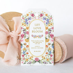 Étiquettes-cadeau Laissez l'amour fleurir Fête des mariées Fleur sau