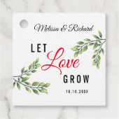 Étiquettes Cadeau Laissez l'amour grandir Merci Mariage (Devant)